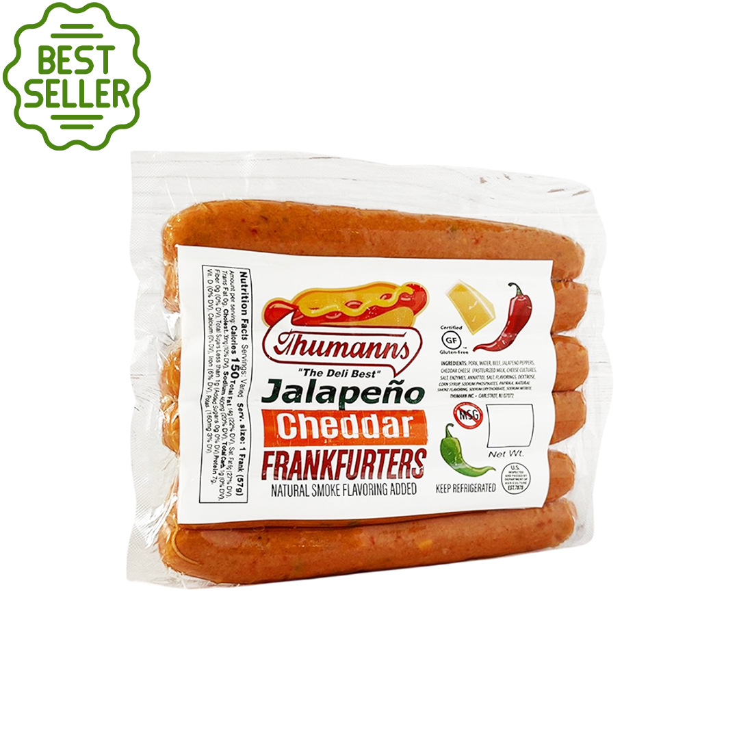 Thumann's Jalapeno Cheddar Franks (3 lb.) (5216) — Thumann's Deli Best